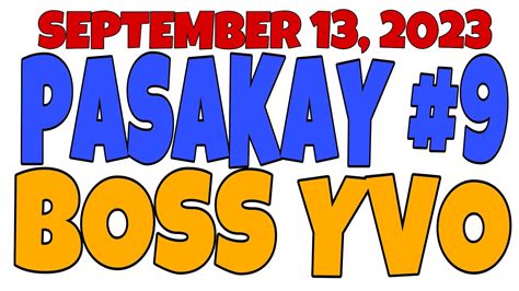 Swertres Pasakay 9 ni BOSS YVO ngayong araw! Balagbag to.